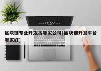 区块链专业开发找哪家公司[区块链开发平台哪家好]